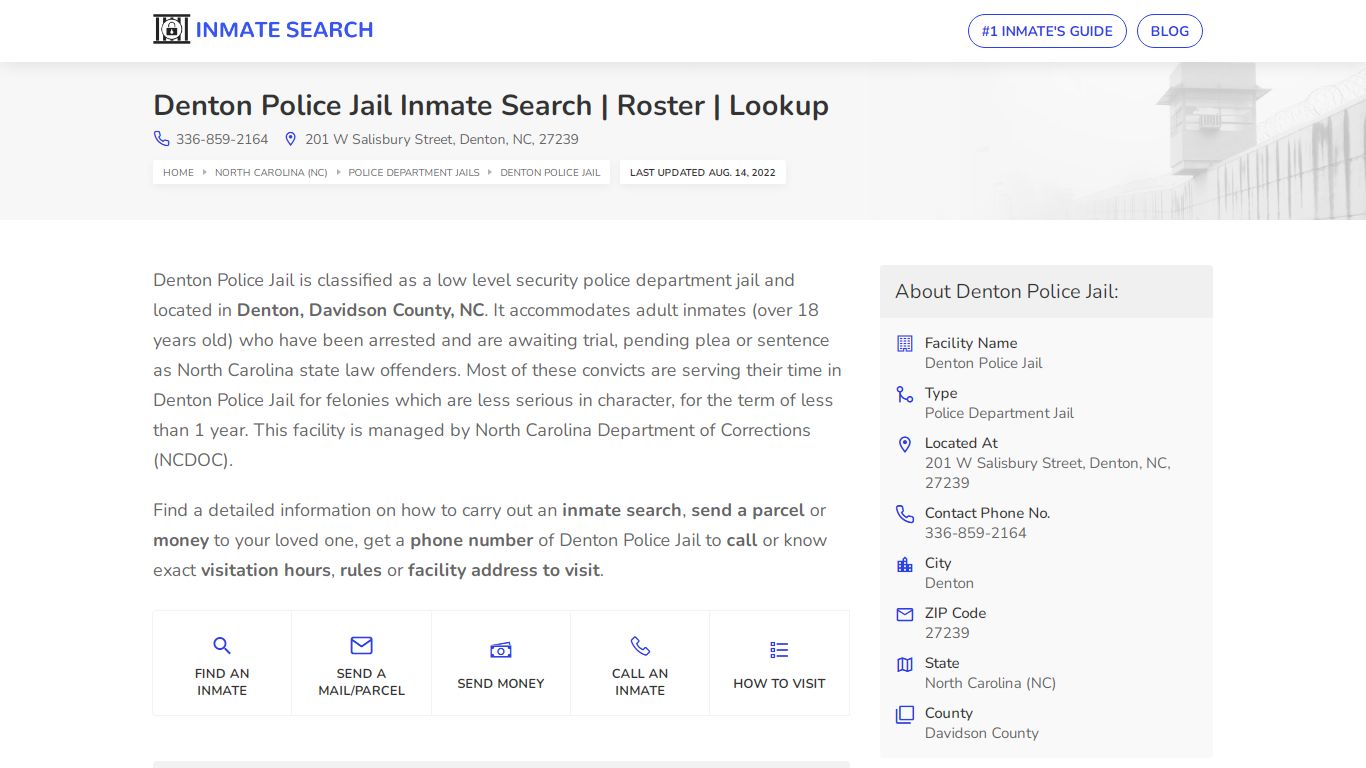 Denton Police Jail Inmate Search | Roster | Lookup